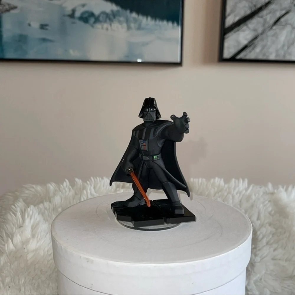 Darth Vader Figure on Blue Car